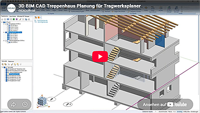 3D-BIM-CAD – Treppenhaus Planung f&uuml;r Tragwerksplaner