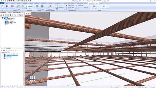 &Uuml;ber die Decke in die Bewehrung - STRAKON mit SpaceMouse