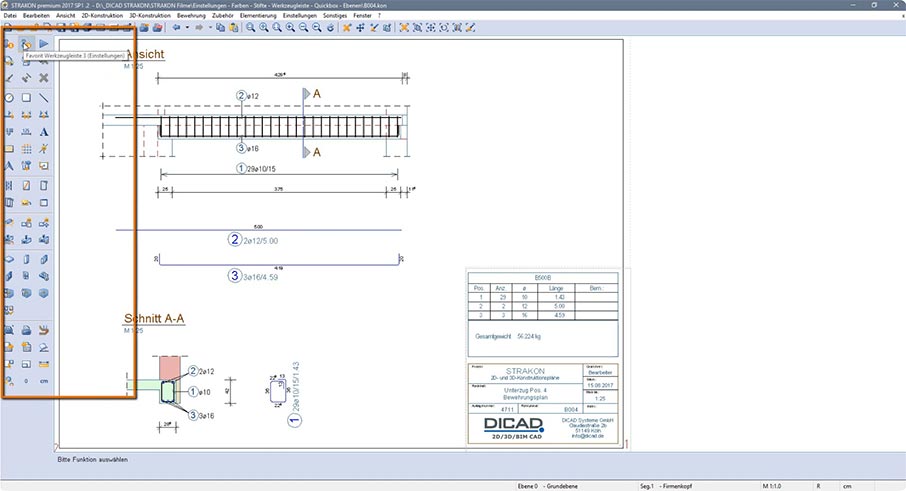 1. Schritte Farben - Stifte - Werkzeugleiste