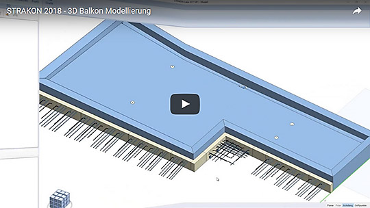 Balkonplanung im 3D-Modell Balkon Bewehrung