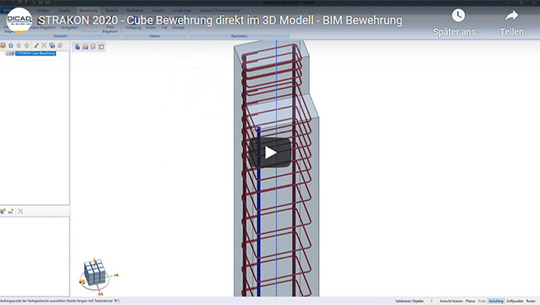 Cube-Bewehrung direkt im 3D-Model – BIM-Bewehrung