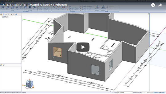 3D BIM-Planung Wand und Decke