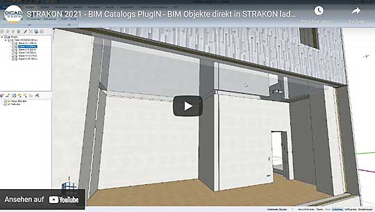 BIM Catalogs PlugIN - BIM Objekte direkt in STRAKON laden