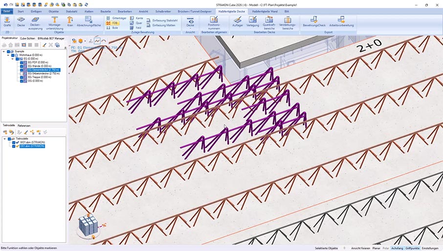 FILIGRAN&reg; Durchstanzbewehrung FDB in STRAKON &ndash; BIM-CAD