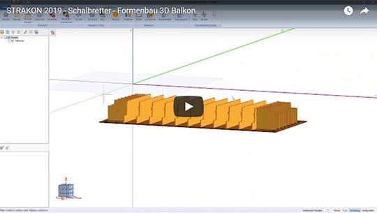 Schalbretter Formenbau 3D-Balkon