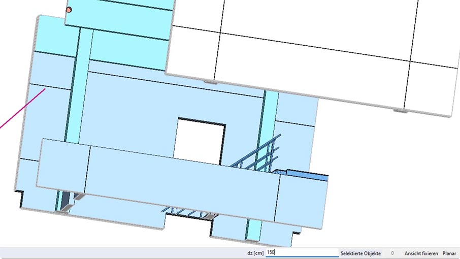 Schnittf&uuml;hrung im Cube