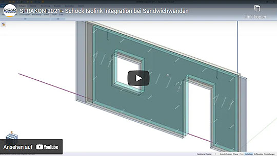 Schöck Isolink Integration bei Sandwichwänden