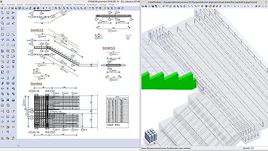 Assoziative 3D-Treppenbewehrung in STRAKON