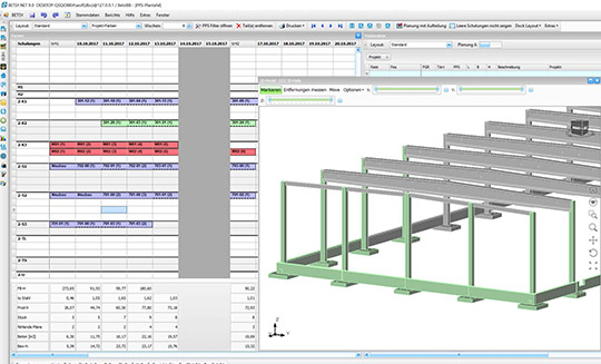 3D-Produktionsplanung in Betsy mit BIM Modell aus STRAKON