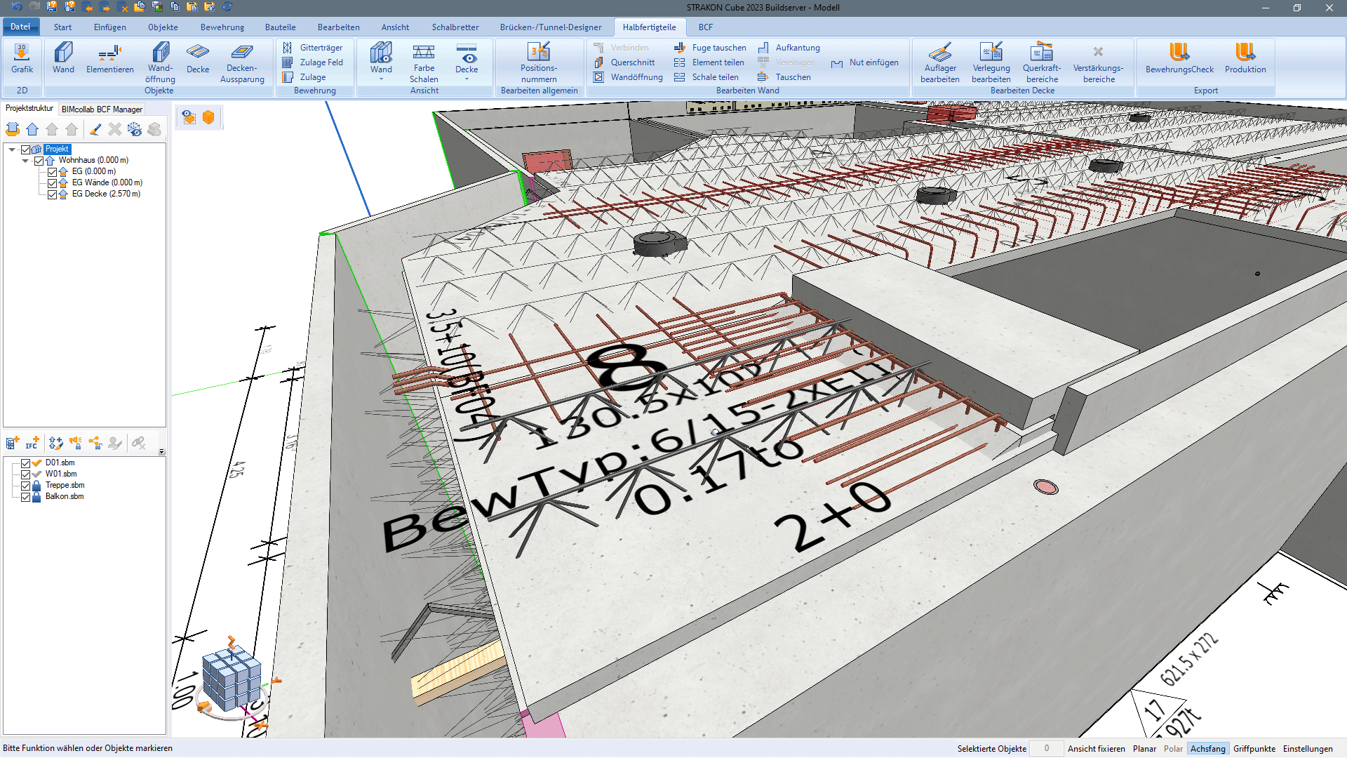 Halbfertigteile planen BIM CAD