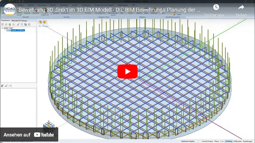 Video Cube-Bewehrung direkt im 3D-BIM-Modell – DIE BIM-Bewehrungsplanung der Zukunft ansehen