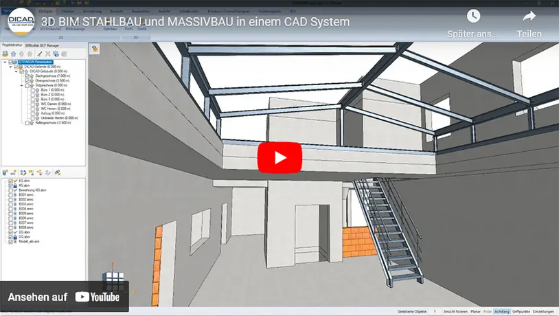 Video 3D-BIM Stahlbau und Massivbau in einem System ansehen